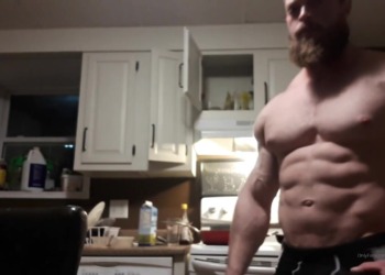 Showing off my body and cock while cooking dinner